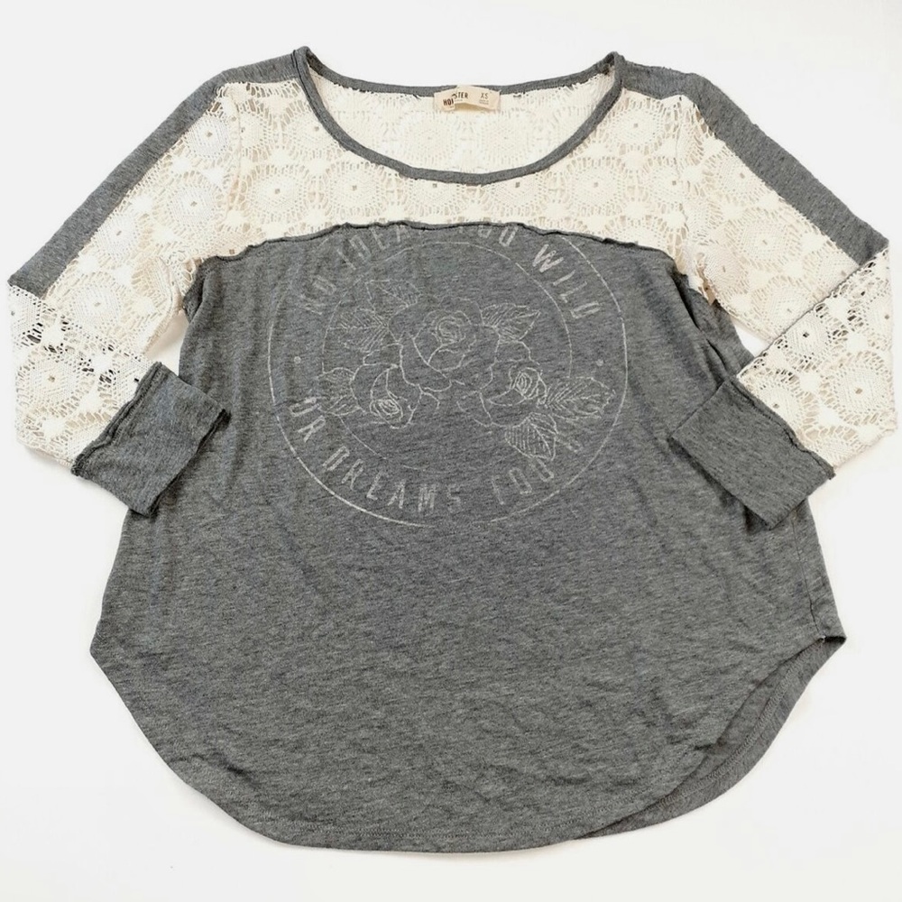 Hollister crochet long sleeves shirt